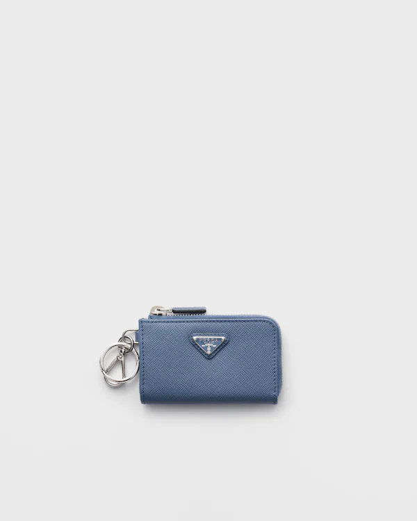 Bolsillo Mini de Cuero Saffiano con llavero