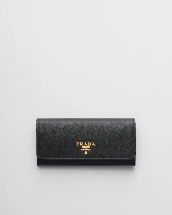 Billetera de cuero Saffiano grande