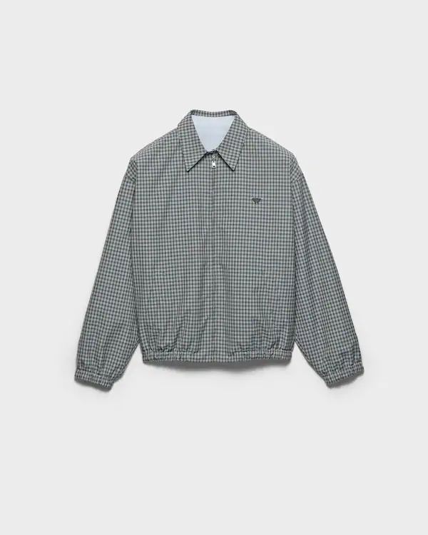 Chaqueta de popelín con cuadros