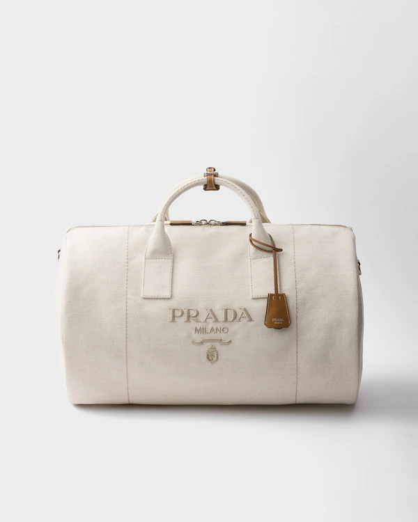 Bolso de viaje de mezcla de lino