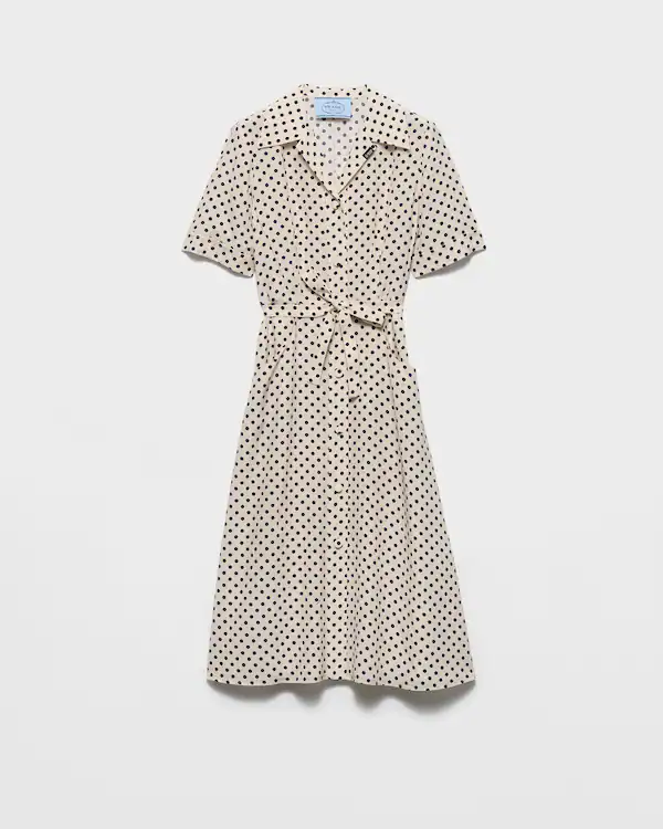 Vestido camisa con estampado de lunares marroquí