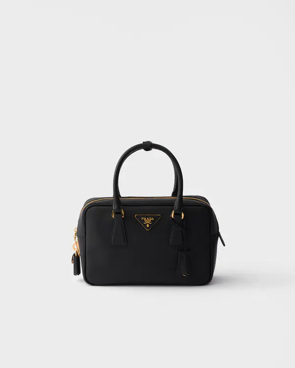 Bolso de mano de cuero Saffiano pequeño