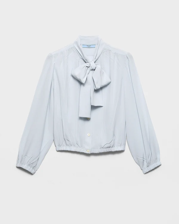 Camisa de crepe de chine