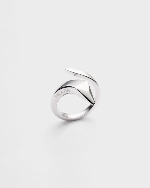 Anillo mini serpiente Eternal Gold en oro blanco