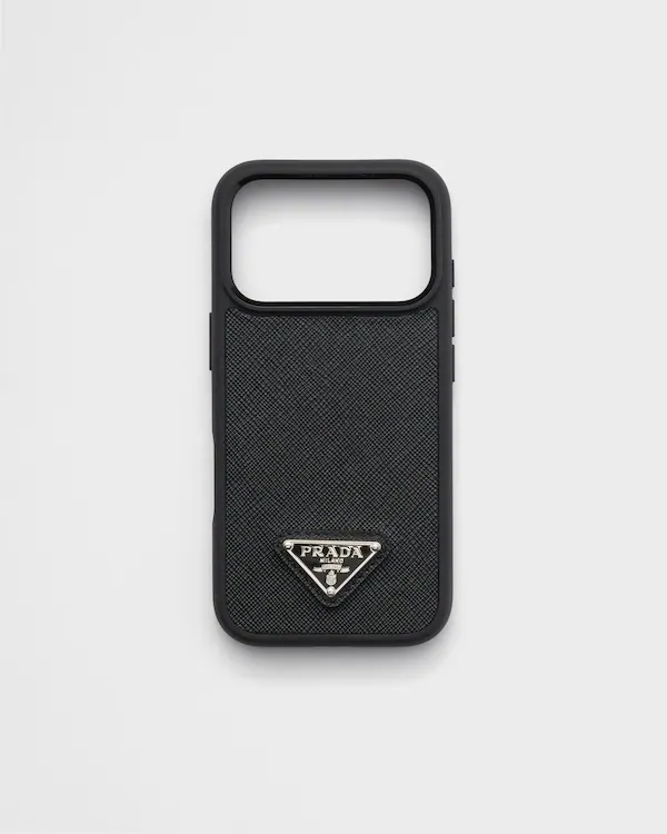 Funda de cuero Saffiano para iPhone 17 Pro