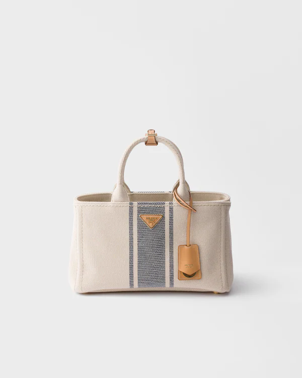Bolso de lona de algodón grande Prada Jardinière