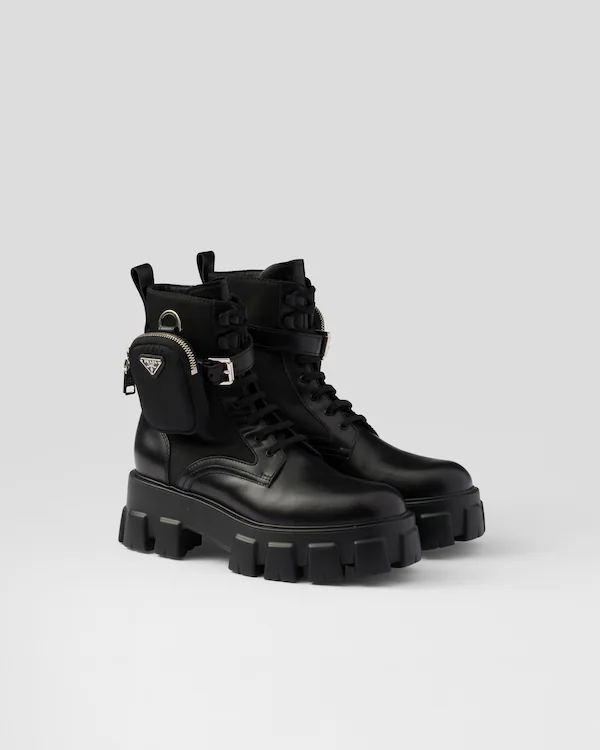 Botas militares de cuero y Re-Nylon Monolith con bolsillo