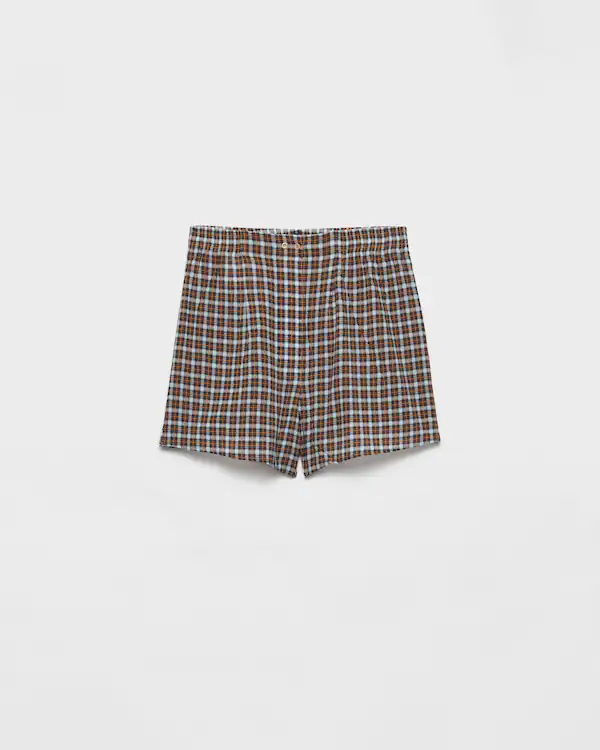 Pantalones cortos de georgette a cuadros