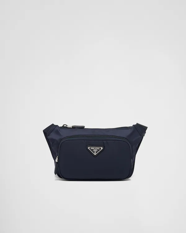 Bolso de hombro de Re-Nylon y cuero Saffiano