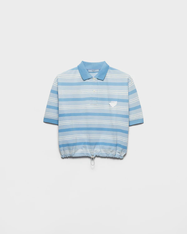 Camiseta de piqué con estampado de rayas