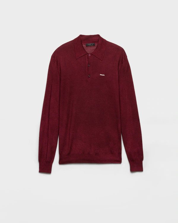 Sudadera de polo de lana y seda