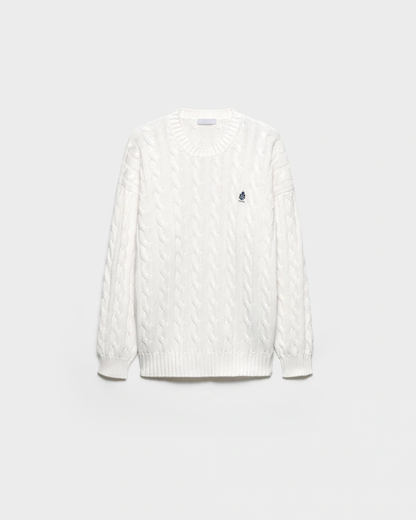 Sweater de cuello redondo de algodón