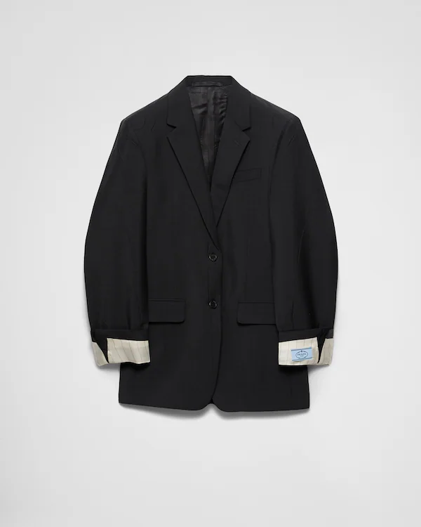 Chaqueta de mohair de cabrito con un solo botón