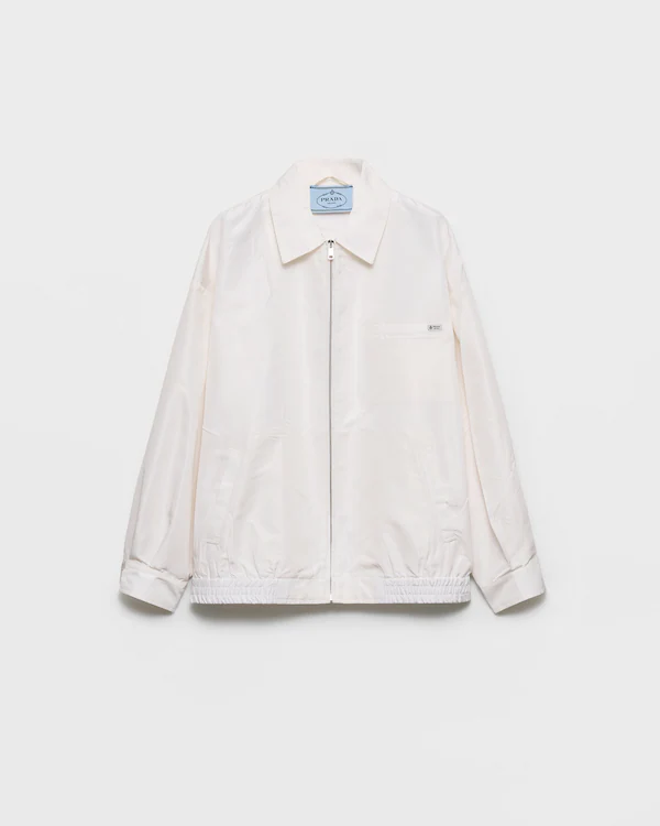 Chaqueta blusón de seda faille