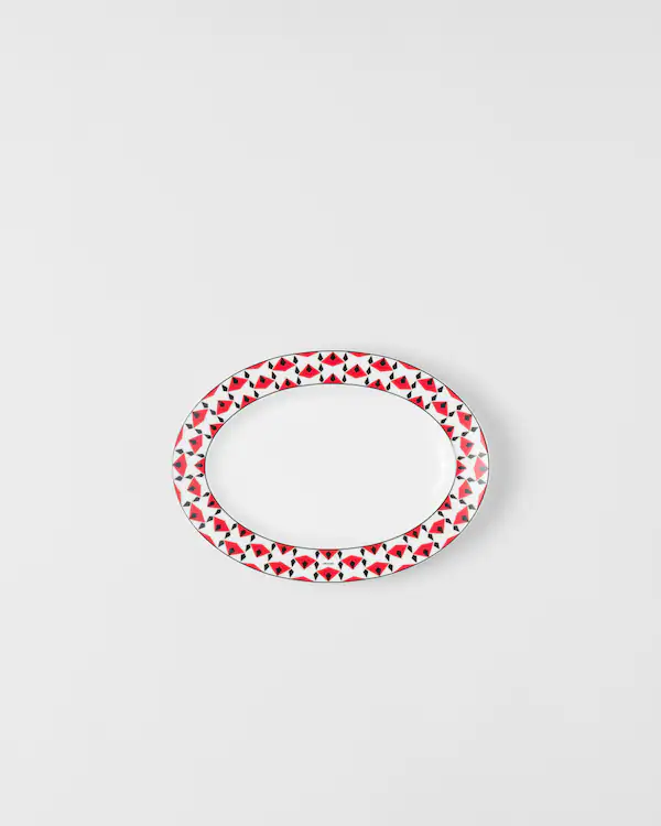 Plato para servir de porcelana pequeña - Rojo Viena