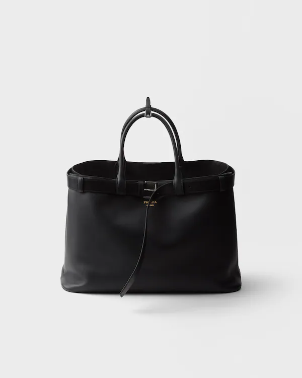 Bolso de cuero Prada con hebilla y cinturón