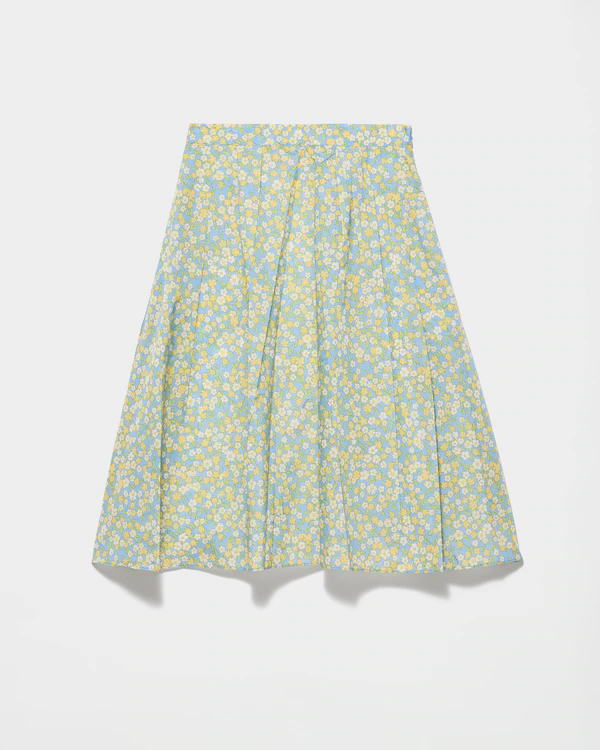 Falda estampada floral completa en Re-Nylon