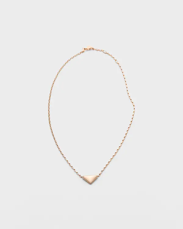 Collar Eternal Gold en oro rosa con colgante de triángulo nano