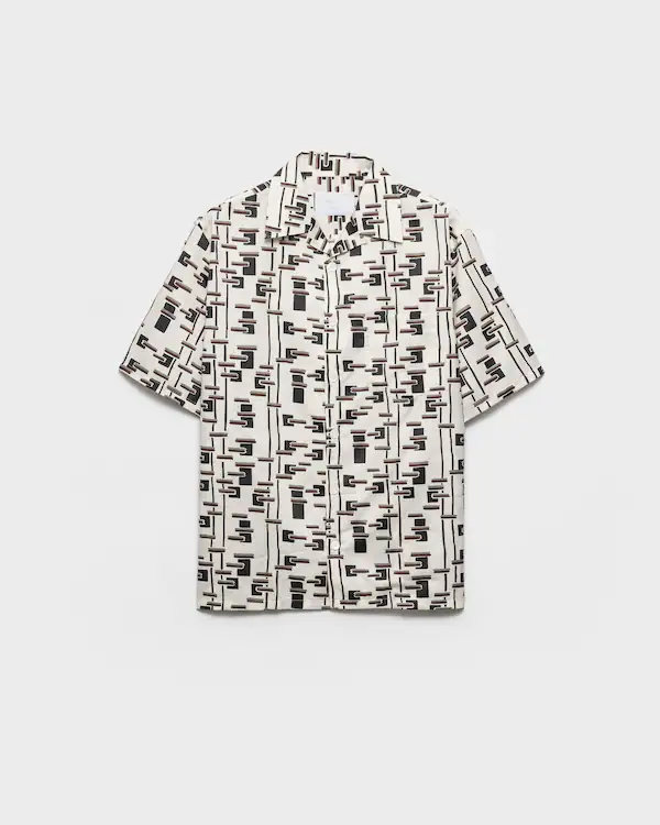 Camisa de mezcla de algodón estampada