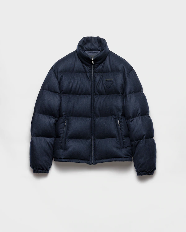 Chaqueta de plumón de cashmere de peso medio