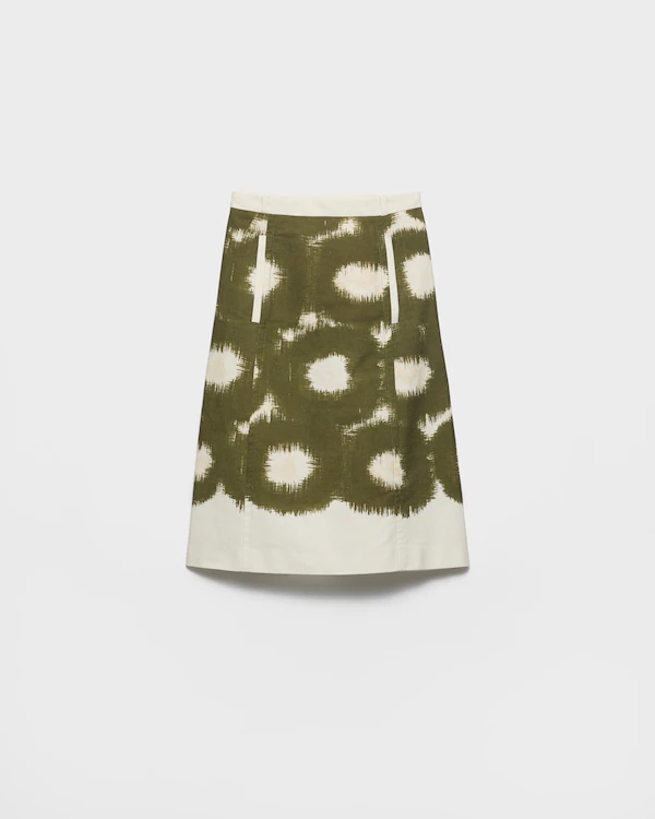 Falda de lona estampada