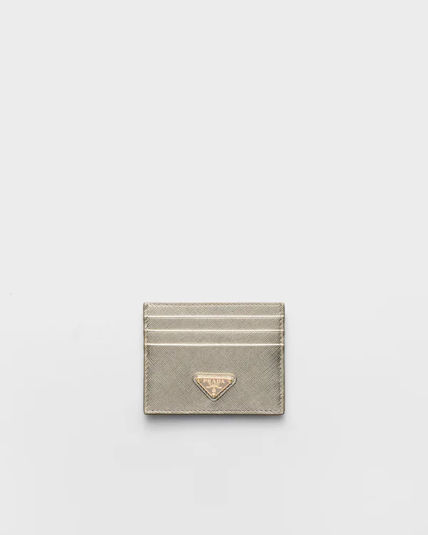 Porta tarjetas de cuero Saffiano