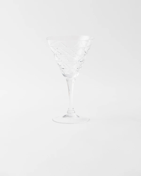 Vaso de vino tinto cristal - Triángulos