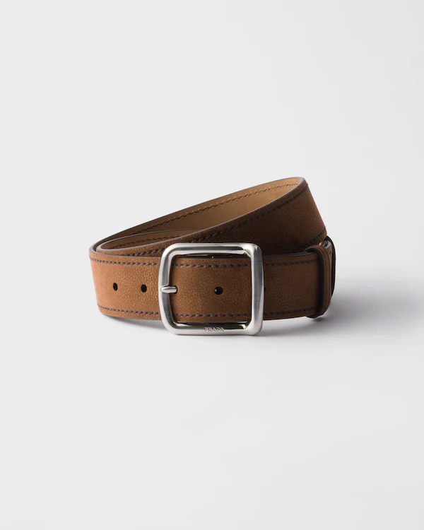 Cinturón de cuero nubuck