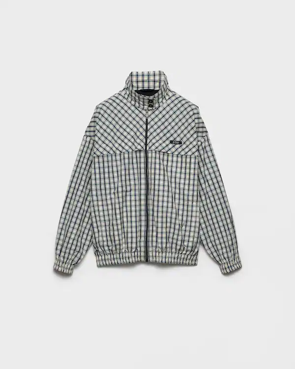 Chaqueta blousón de chambray a cuadros