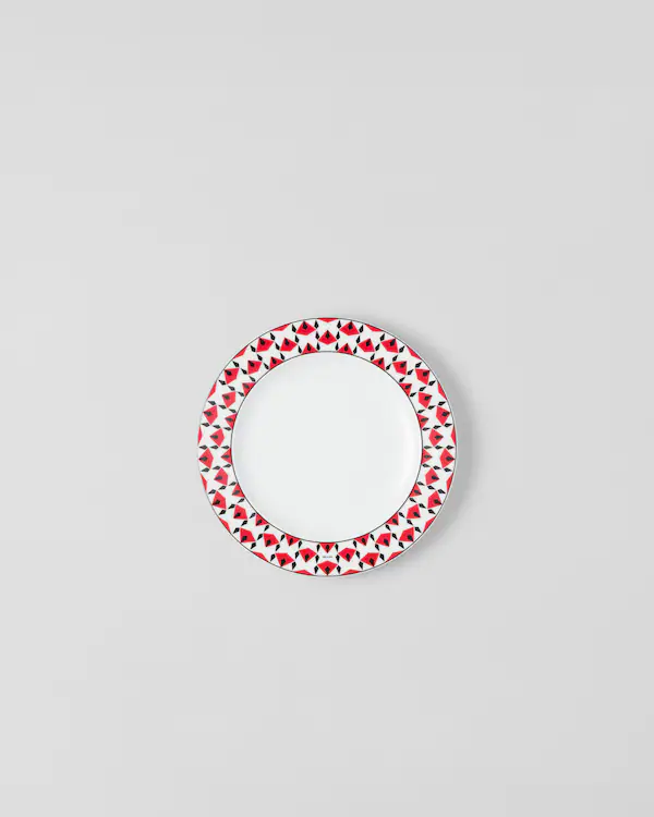 Juego de dos platos de cena de porcelana - Rojo Viena