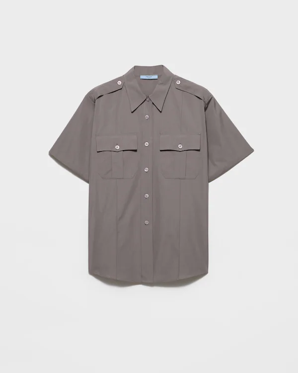 Camisa de popelín con mangas cortas