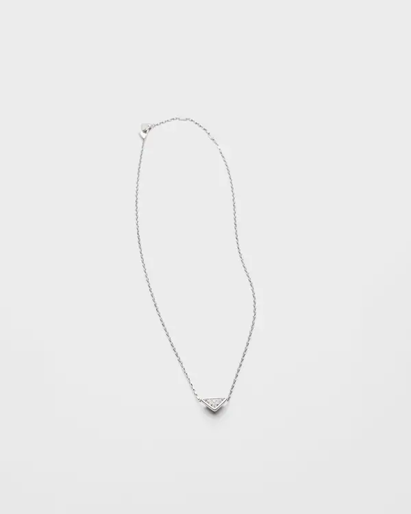Collar de colgante Eternal Gold - oro blanco y diamante cultivado en laboratorio